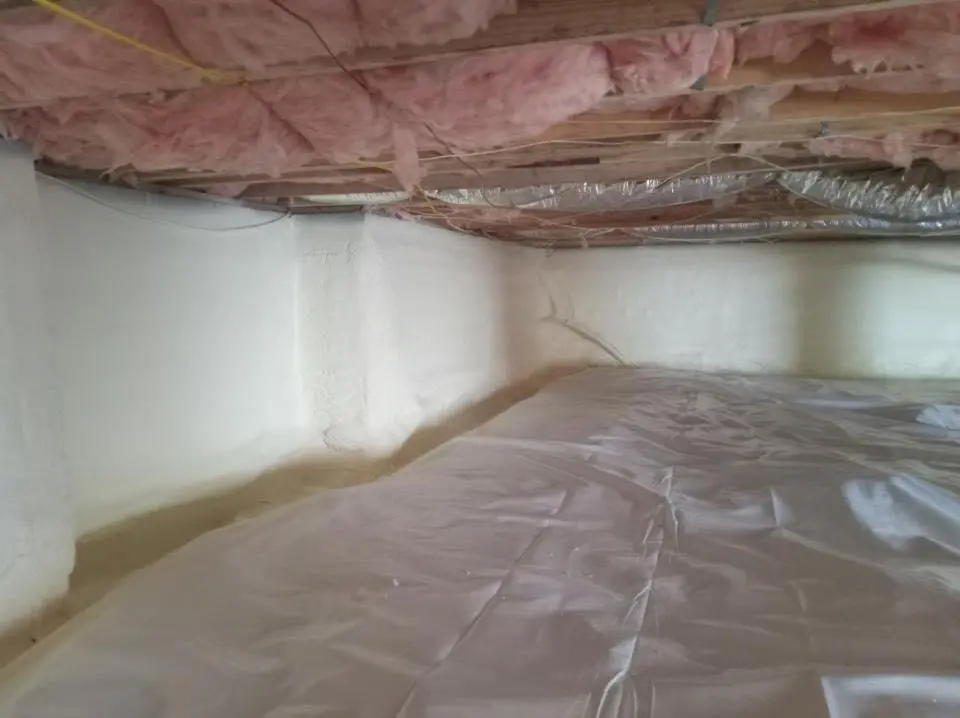 Crawl space encapsulation with closed-cell spray foam for Spray Foam Roofing in Kahului